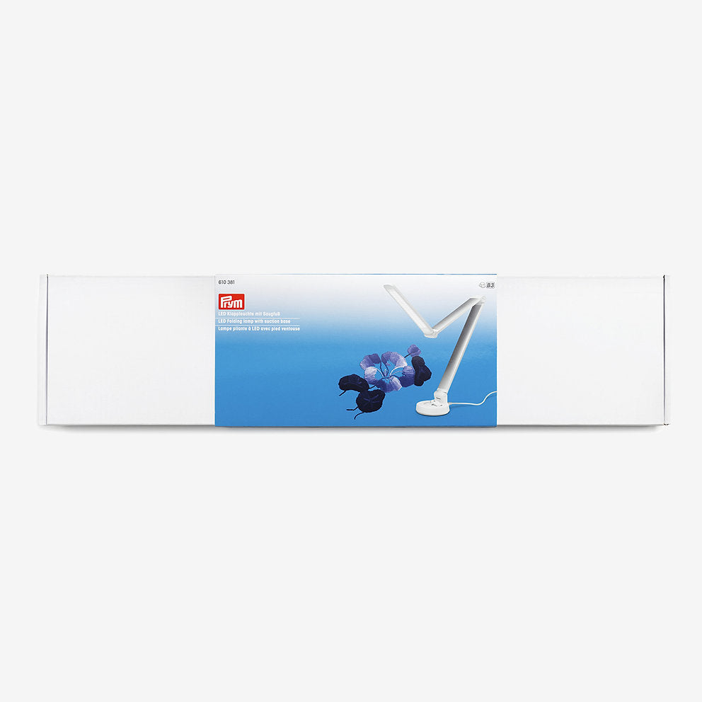 Lámpara LED Plegable con Base de Plástico y Metal de Prym 610381 para Ganchillo, Tejido de Punto, Patchwork y Acolchado