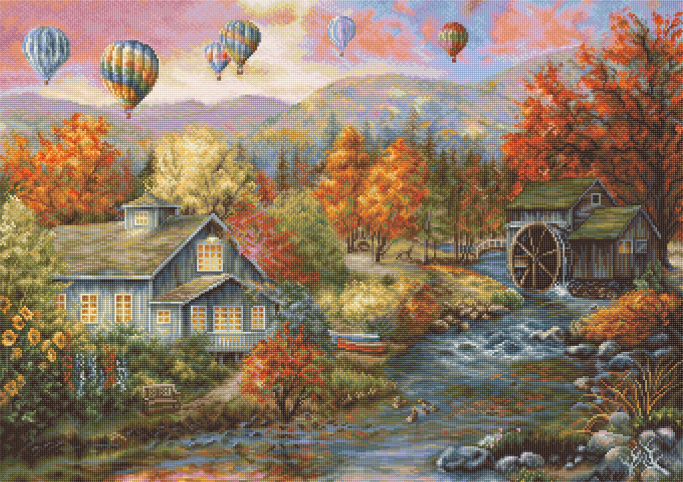 Kreuzstichset. Autumn Stream Mill – B616 Luca-S Gold