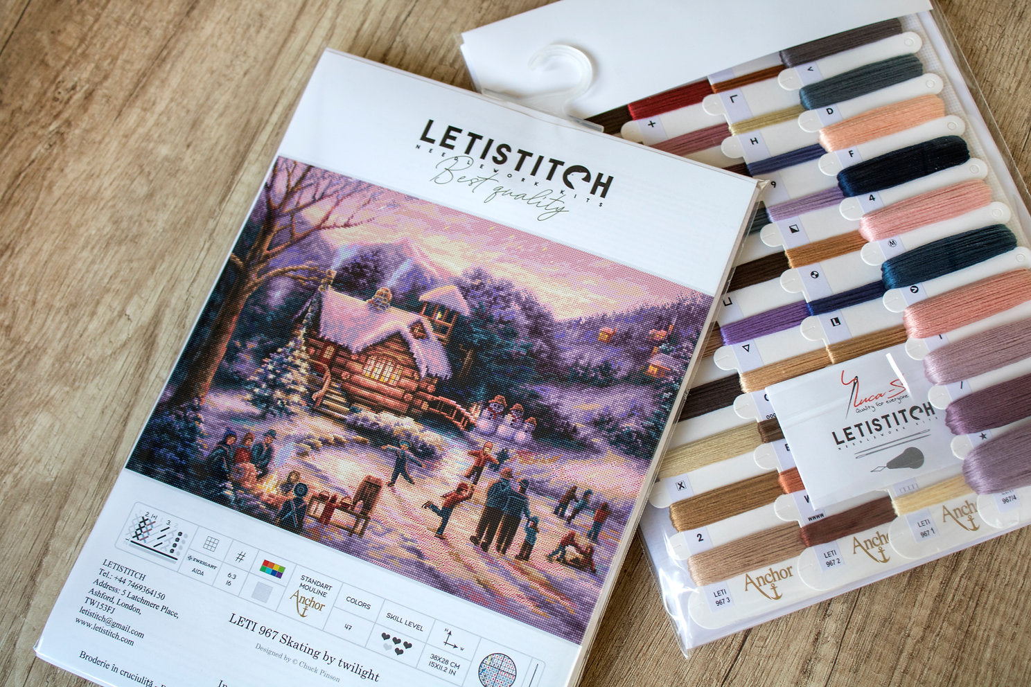 Kreuzstich-Kit. SKATEN IN DIE NACHT - LETISTITCH LETI 967