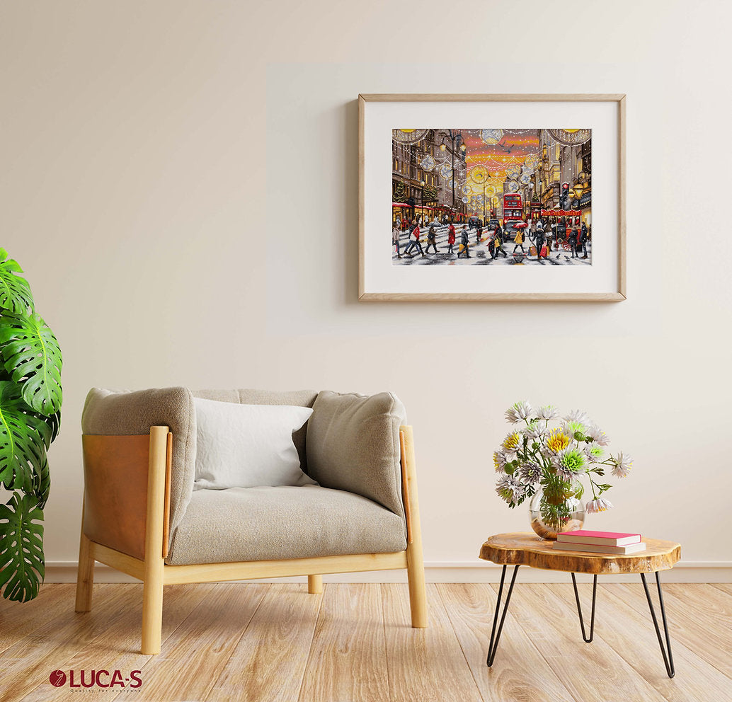 Kit de Punto de Cruz. Compras de Navidad en Londres - BU5007 Luca-S Gold