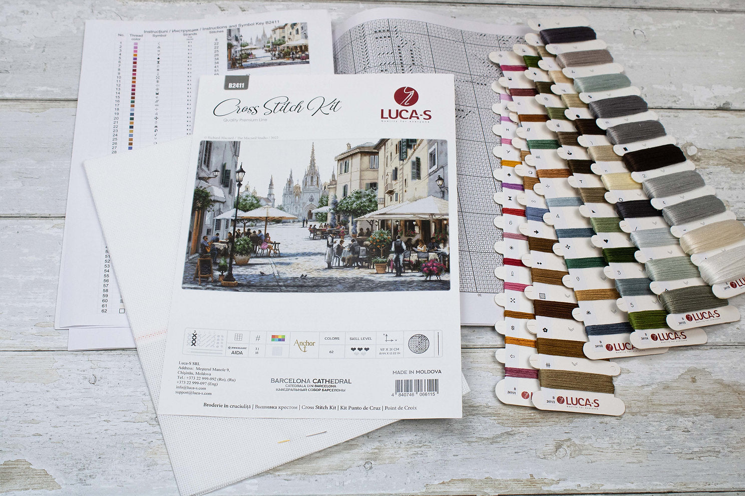 Kit de Punto de Cruz de la Catedral de Barcelona - Luca-S B2411