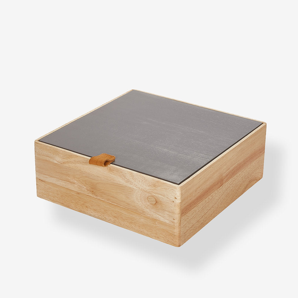 Caja de almacenamiento de madera Prym Color Topo para organizar suministros de costura