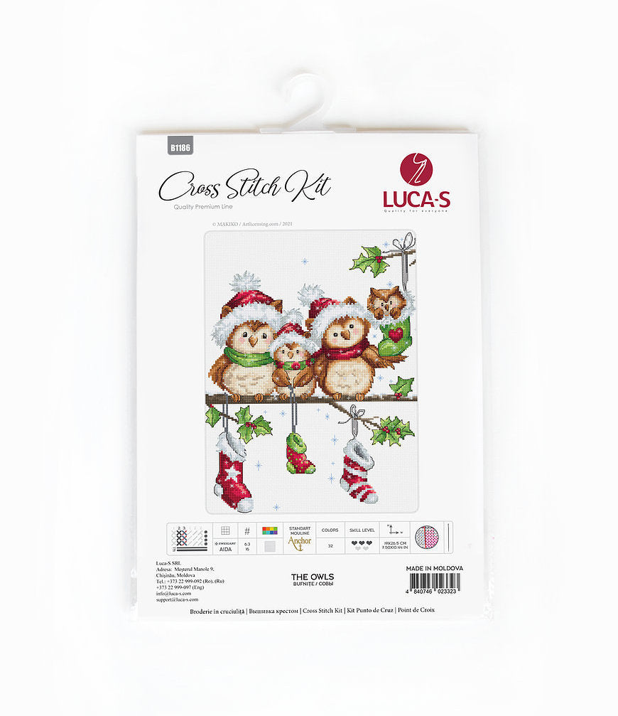 Kit de Punto de Cruz. Los búhos - B1186 Luca-S