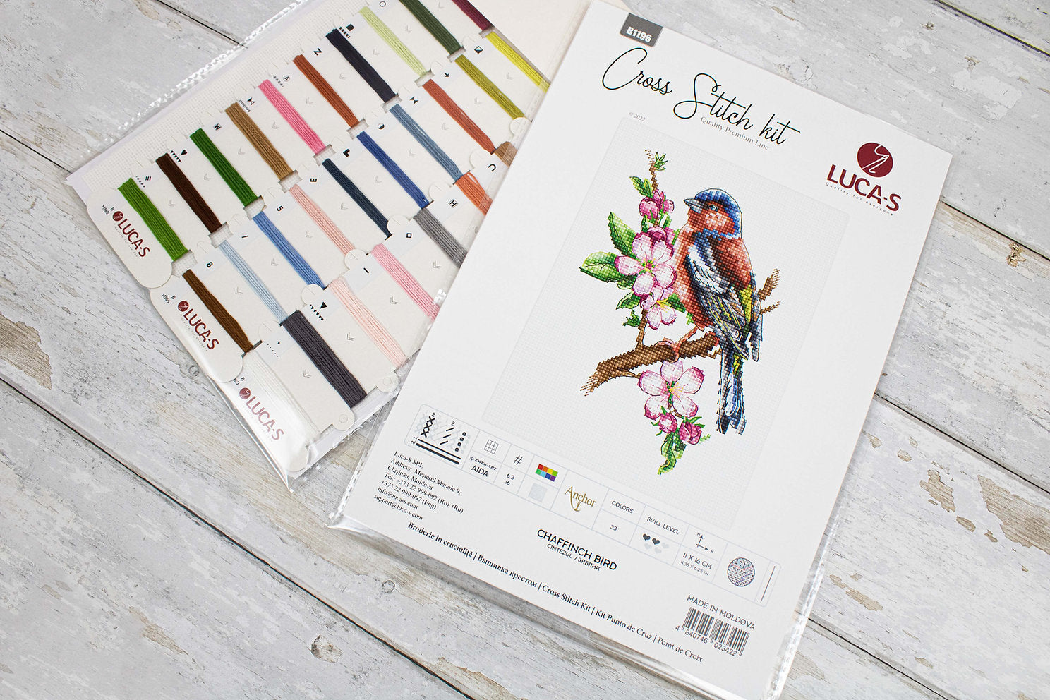 Pájaro Pinzón - B1196 Luca-S - Kit de Punto de Cruz