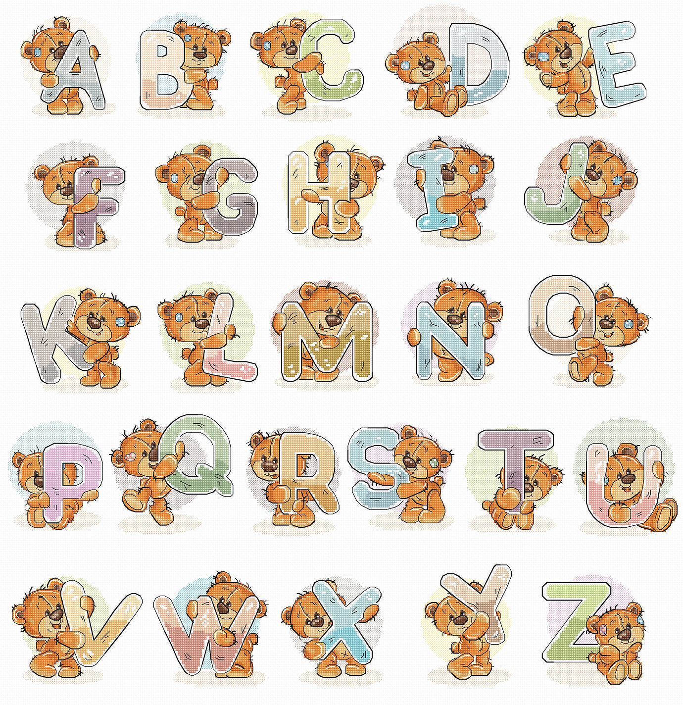 Cross Stitch Kit. Alphabet - B1201 Luca-S