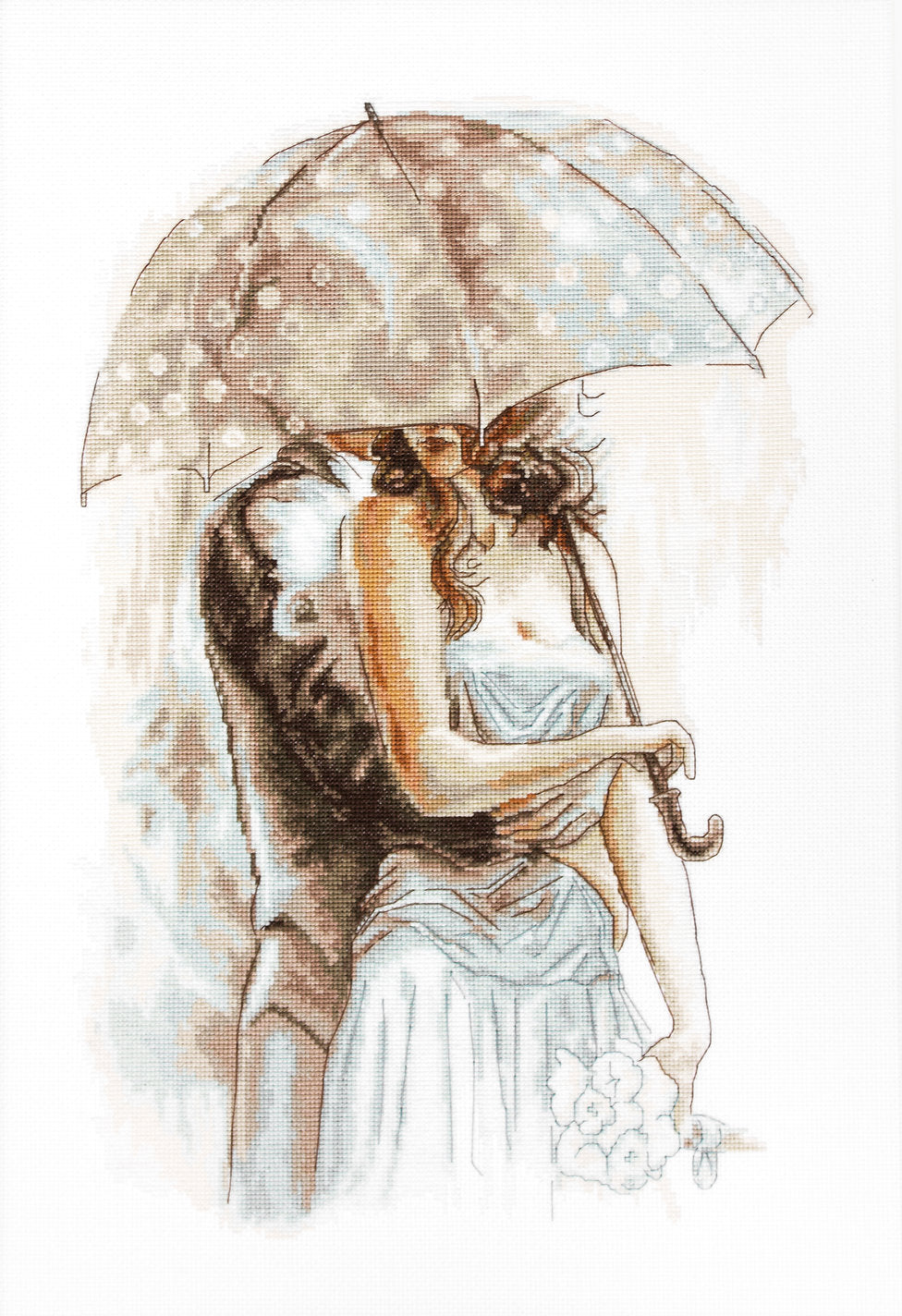 Cross Stitch Kit. Under the umbrella - B2294 Luca-S