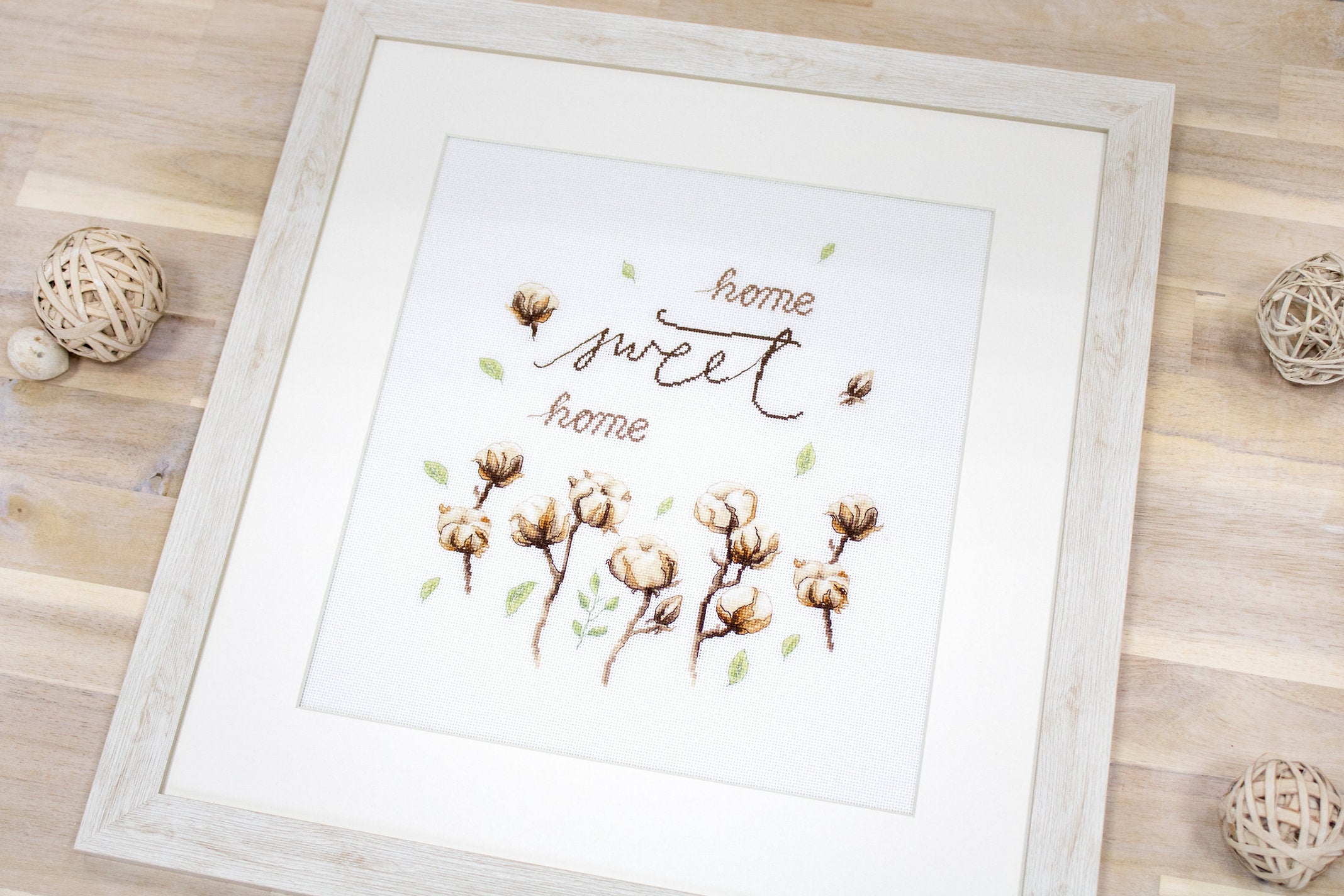 Kit de Punto de Cruz. Algodón / Home Sweet Home - B2347 Luca-S