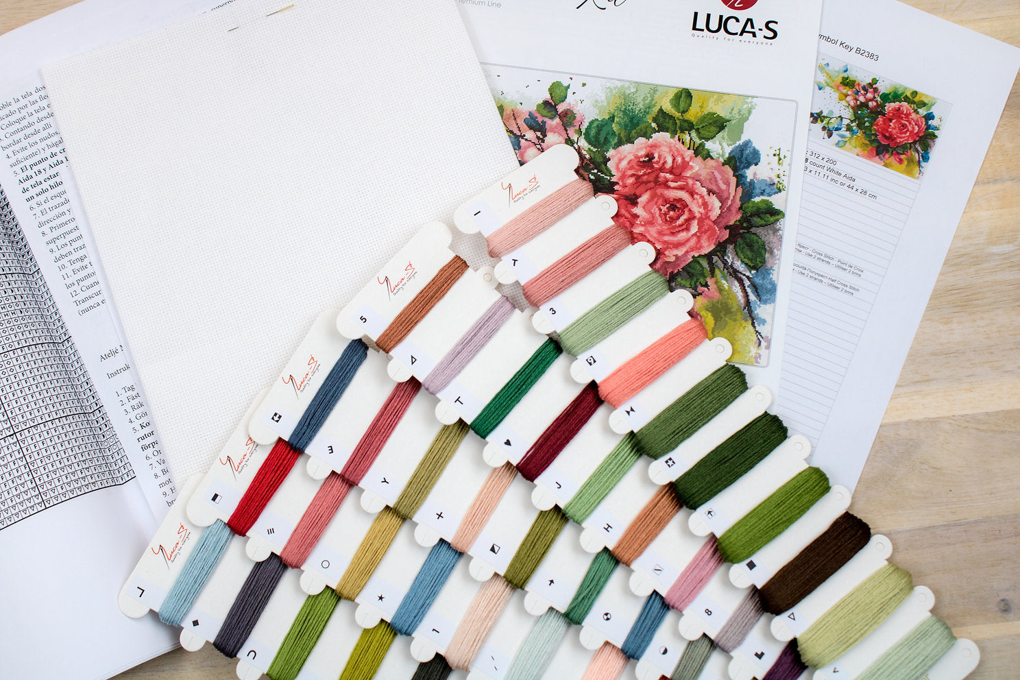 Cross Stitch Kit "Red Roses in Watercolor" by Luca-S - B2383