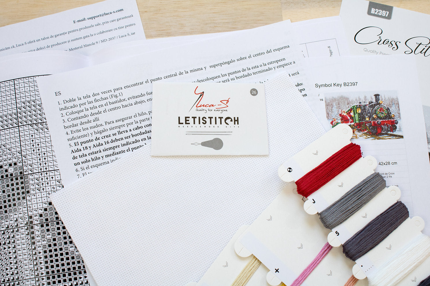 Kit de Punto de Cruz. Santa`s Express - B2397 Luca-S