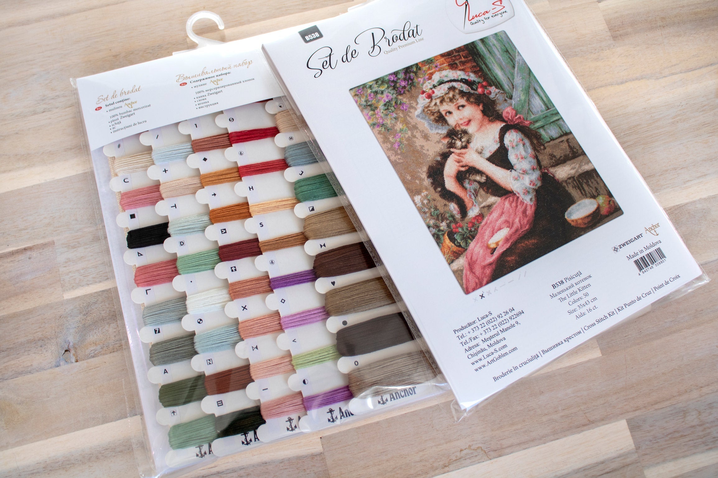 Kit de Punto de Cruz. El Pequeño Gatito - B538 Luca-S