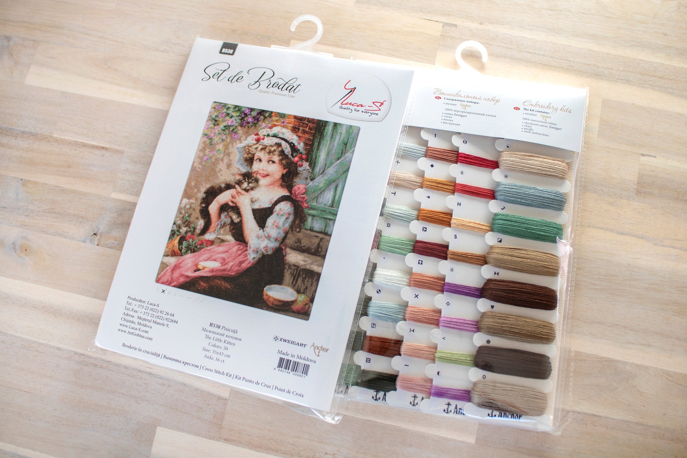 Kit de Punto de Cruz. El Pequeño Gatito - B538 Luca-S