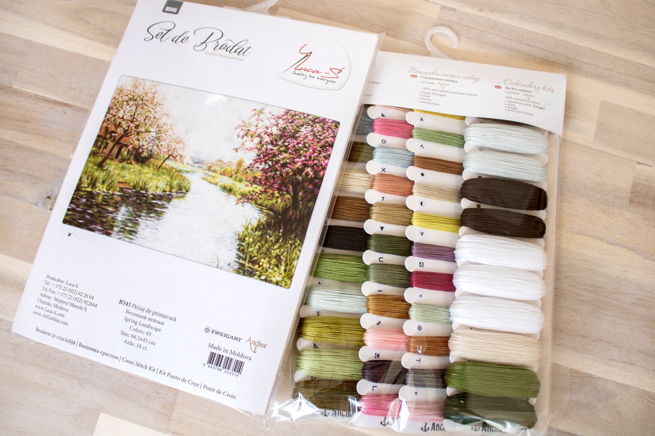 Kit de Punto de Cruz. Paisaje de Primavera - B545 Luca-S