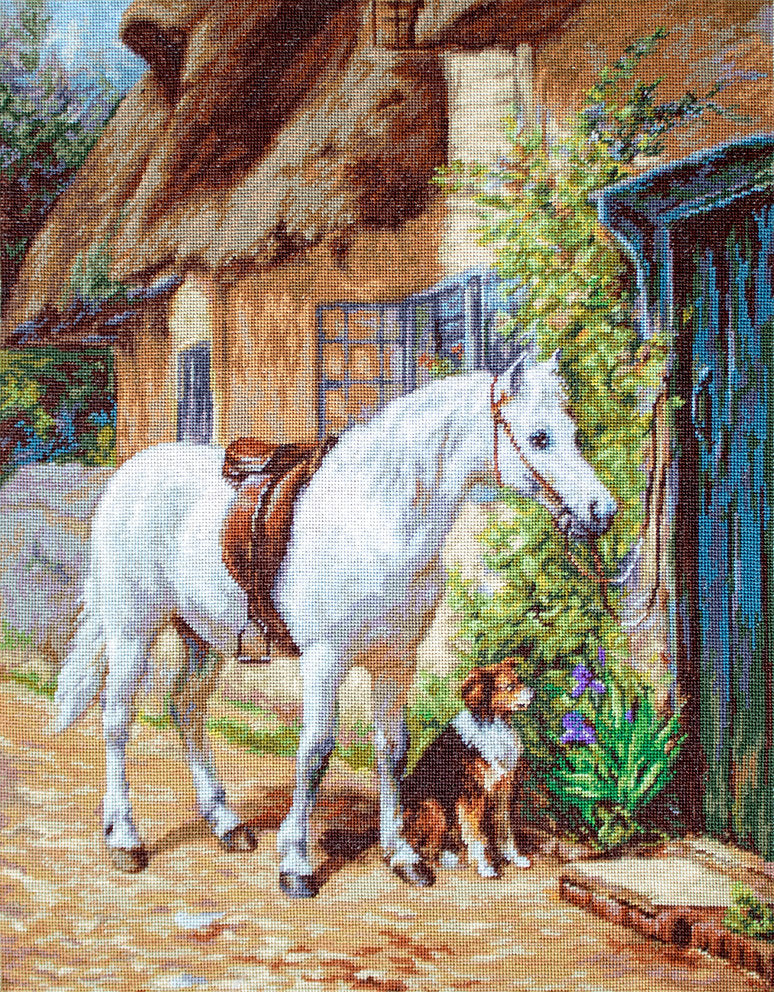 Cross Stitch Kit. Next to the cabin - B572 Luca-S