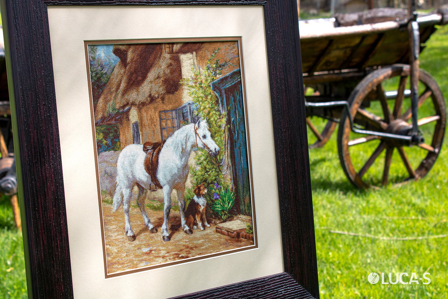 Cross Stitch Kit. Next to the cabin - B572 Luca-S