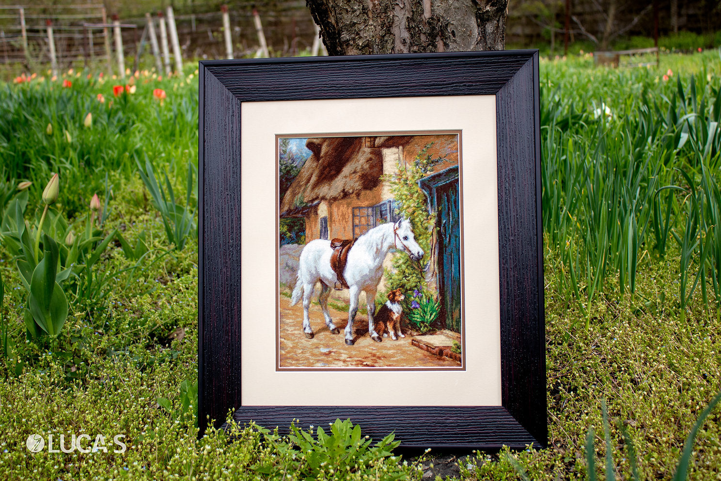 Kit de Punto de Cruz. Al lado de la cabaña - B572 Luca-S