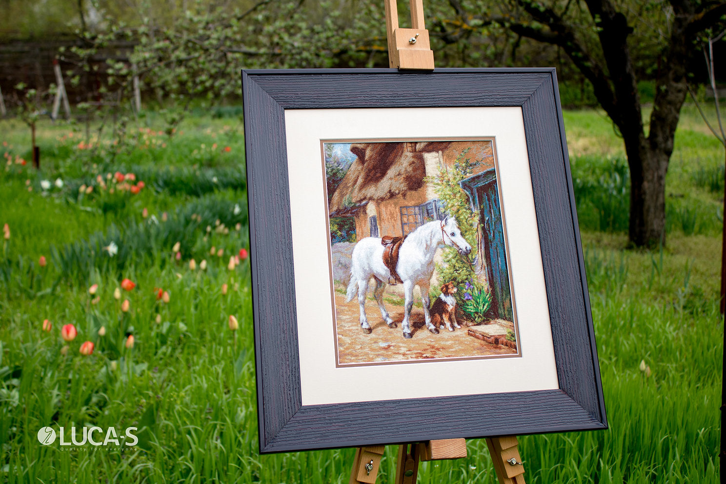 Kit de Punto de Cruz. Al lado de la cabaña - B572 Luca-S