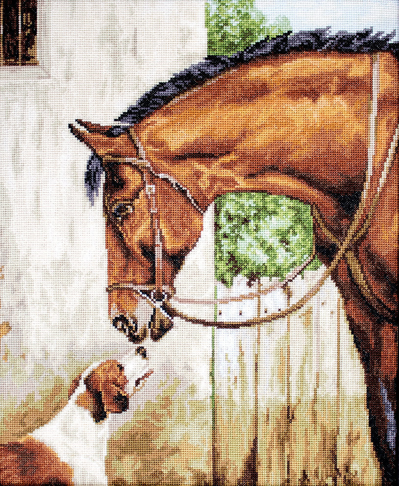 Cross Stitch Kit. Hunter and Foxhound - B580 Luca-S