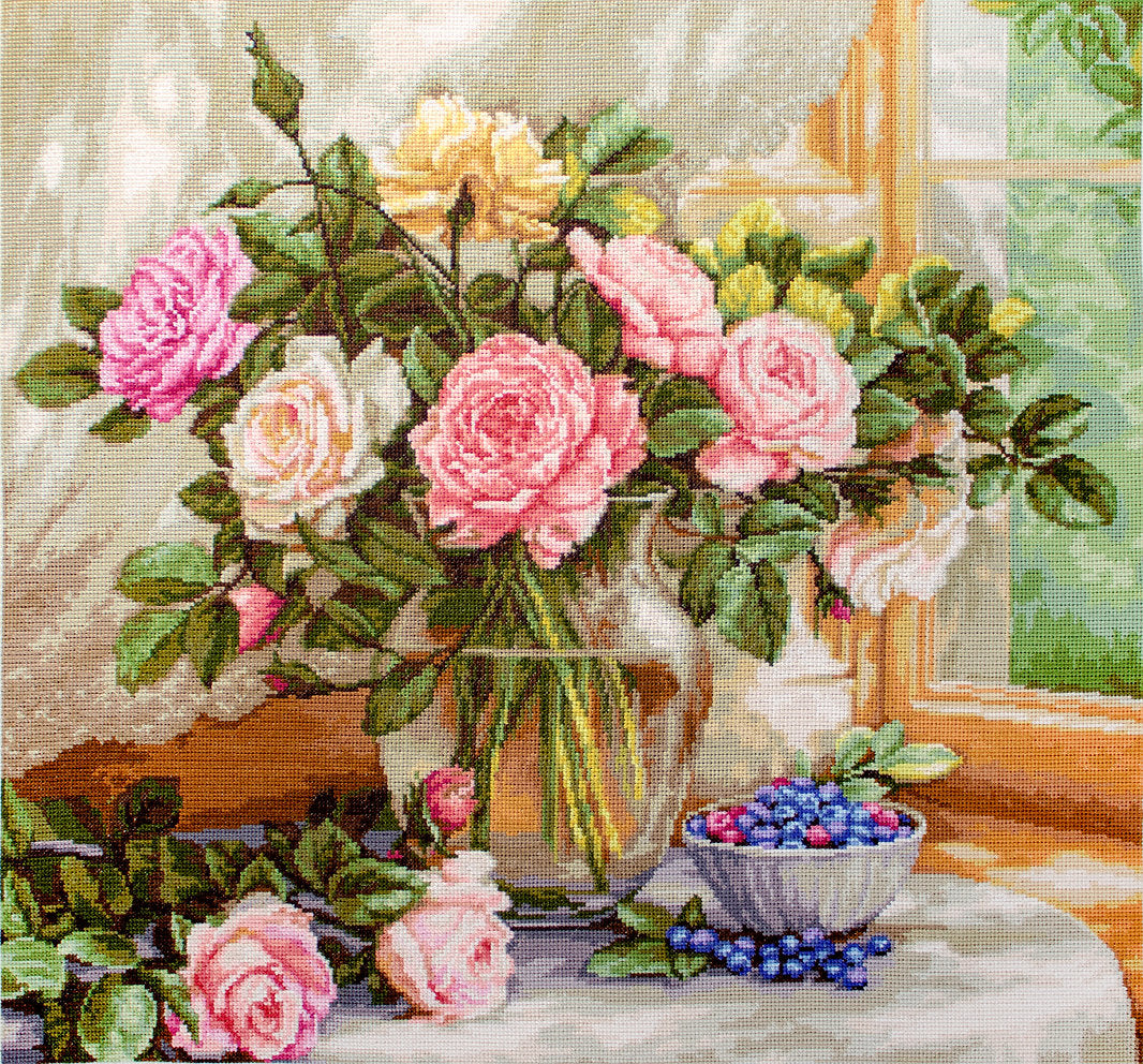 B588 Stillleben mit Blaubeeren – Luca-S – Kreuzstichset