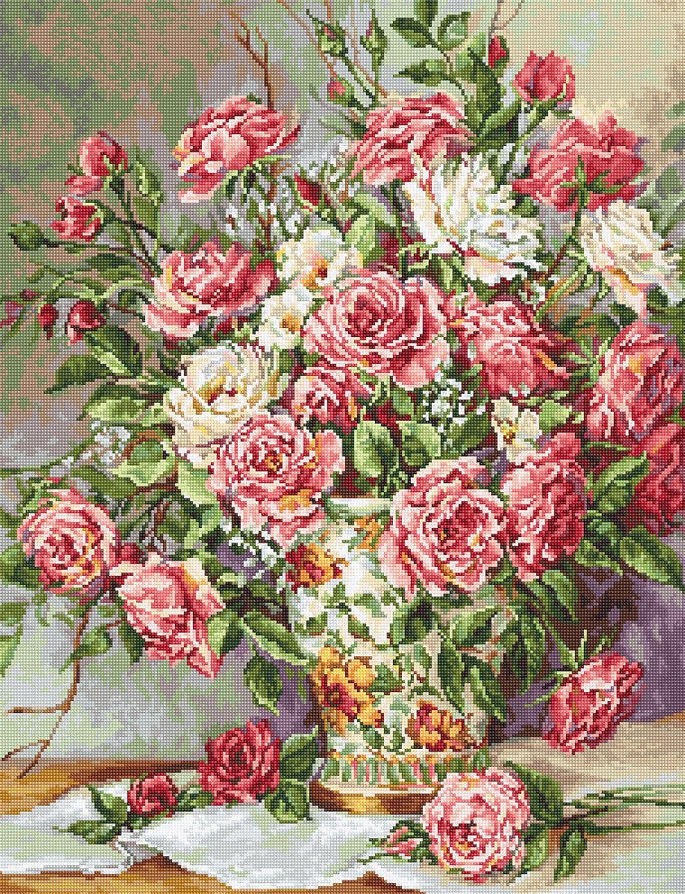 Kreuzstichset. Ansteckblumen der Prinzessin – B603 Luca-S
