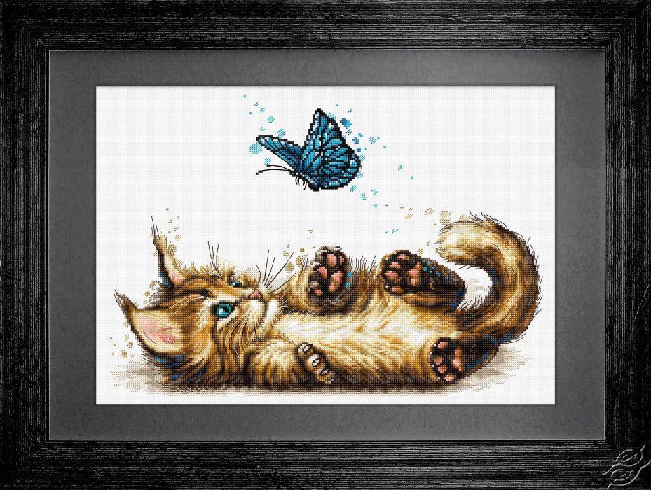 Kit de Punto de Cruz - Gatito Juguetón - B7013 Luca-S