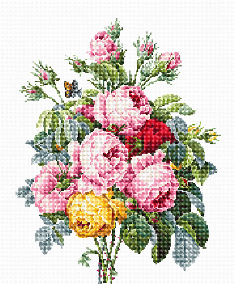 Cross Stitch Kit. Roses - BA2372 Luca-S