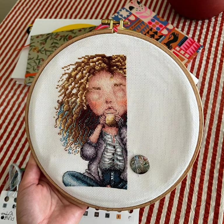 Coffee Time - Knitting and Art Cross Stitch Kit P006