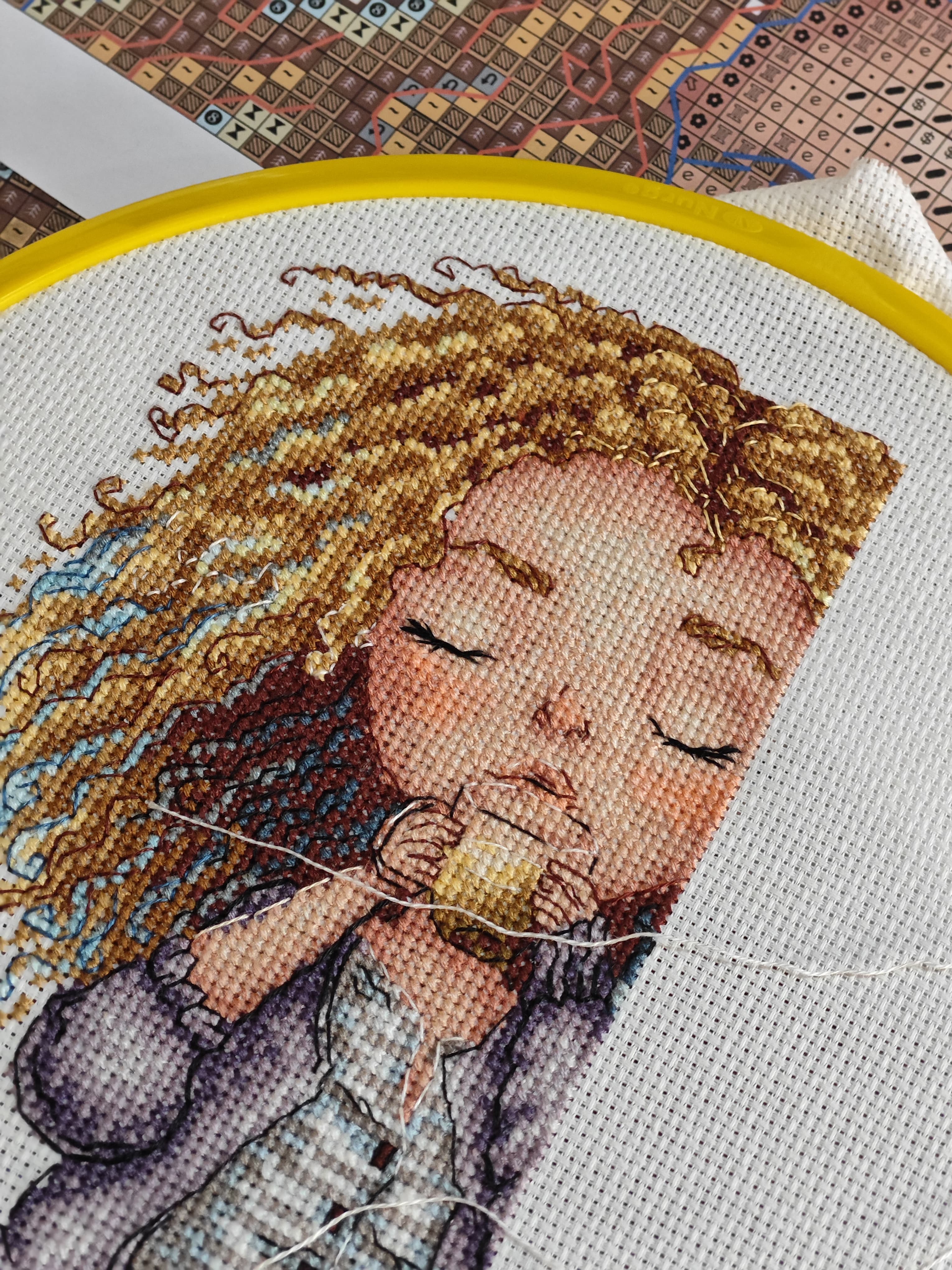 Coffee Time - Knitting and Art Cross Stitch Kit P006