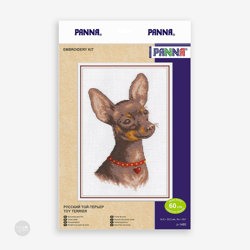 Toy Terrier - Panna - Kreuzstichset J-1485