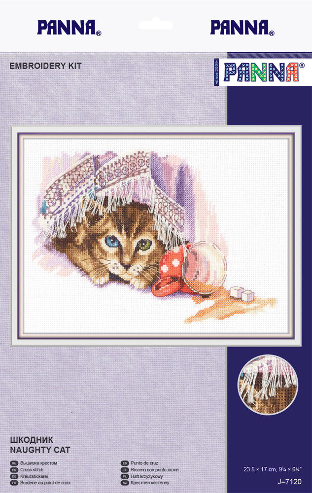 Freche Katze - Panna - Kreuzstichset J-7120