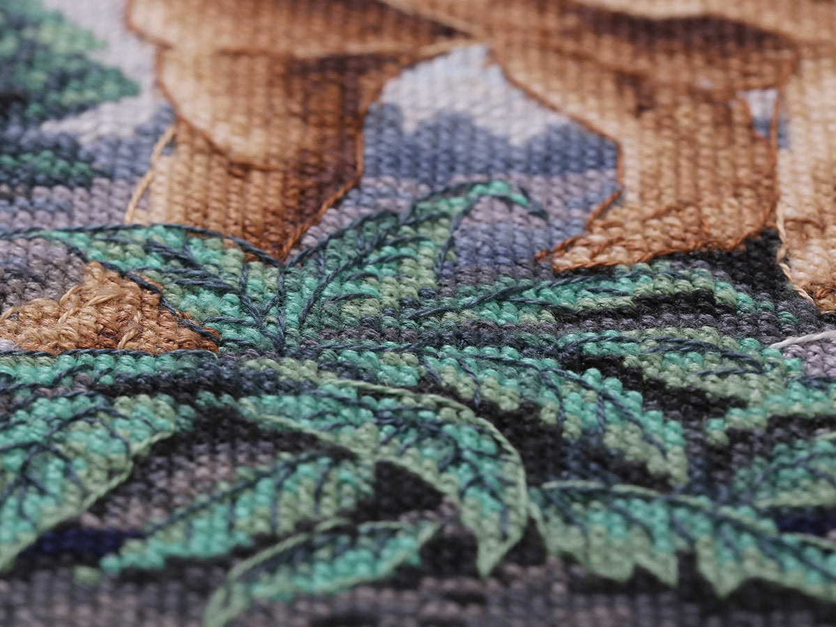 Kit de Punto de Cruz - Dinosaurio Triceratops - J-7290 Panna Oro