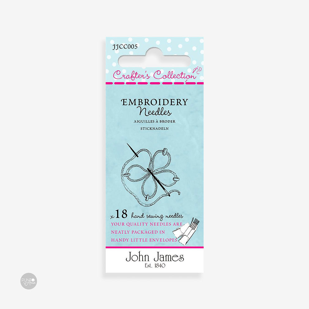 Agujas de bordar N°7-10 - John James - JJCC005: Calidad y Versatilidad en el Bordado