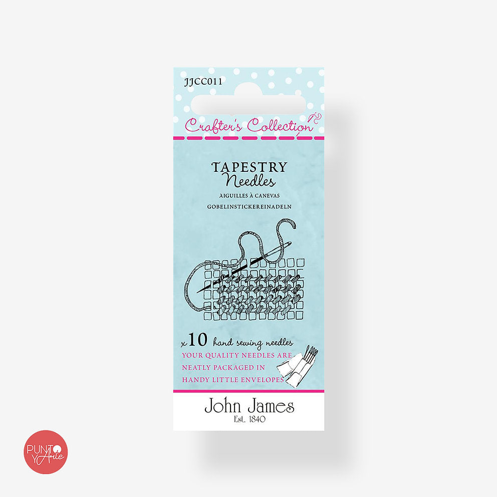 Agujas para Medio Punto N°18-22 - John James JJCC011: Herramientas Esenciales para tus Proyectos de Medio Punto