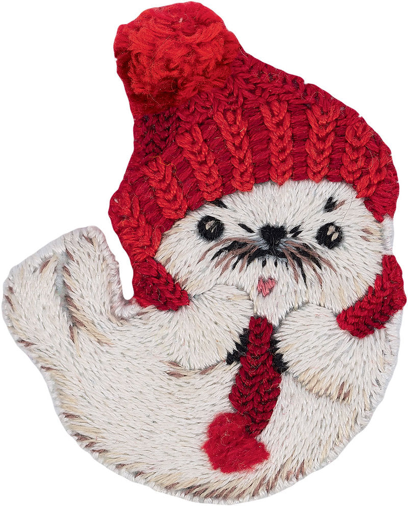 Broche. Baby Seal in the hat - JK-2222 Panna - Kit de bordado Tradicional