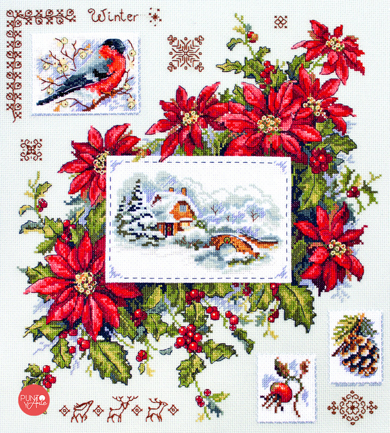 Sampler de Invierno - K-119 Merejka - Kit de punto de cruz