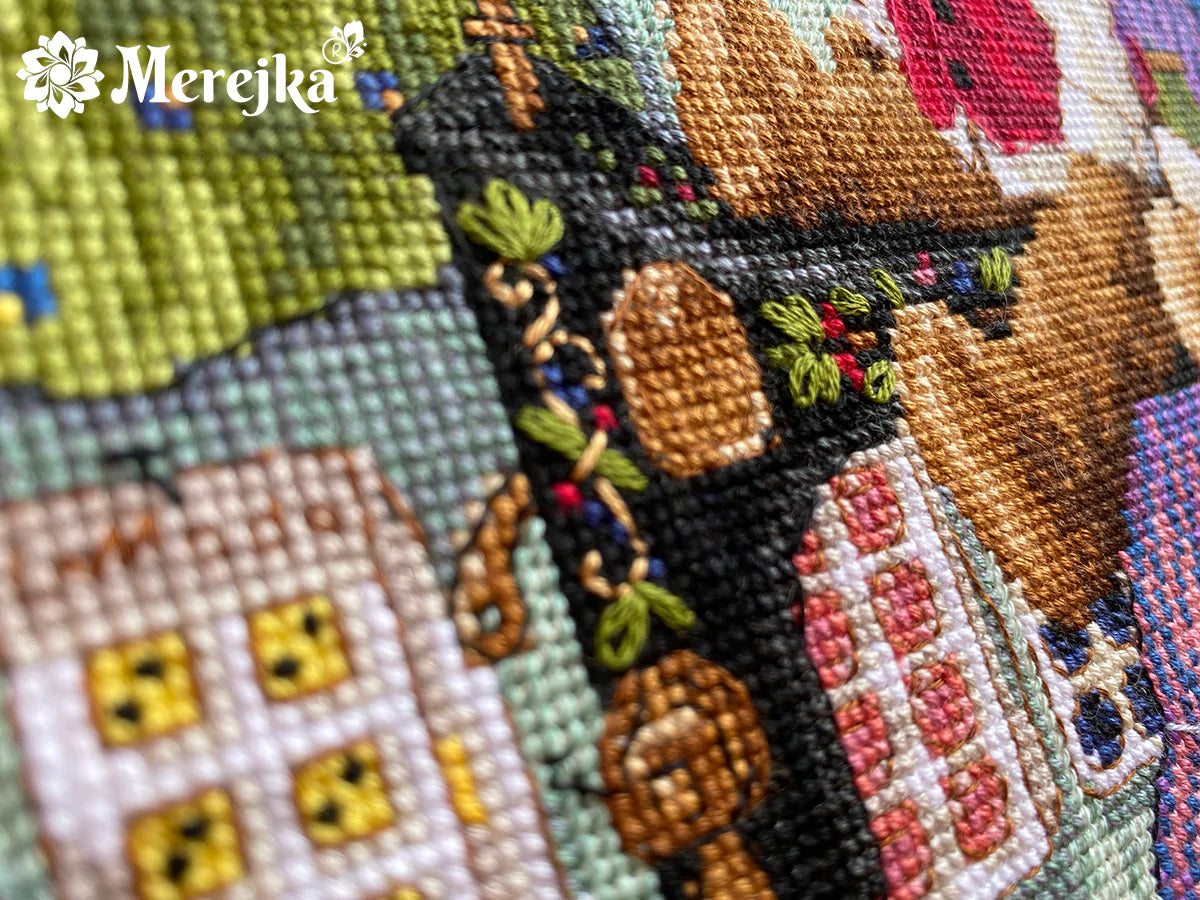 Kit de punto de cruz. Teddy Bear Wear - Merejka K-203