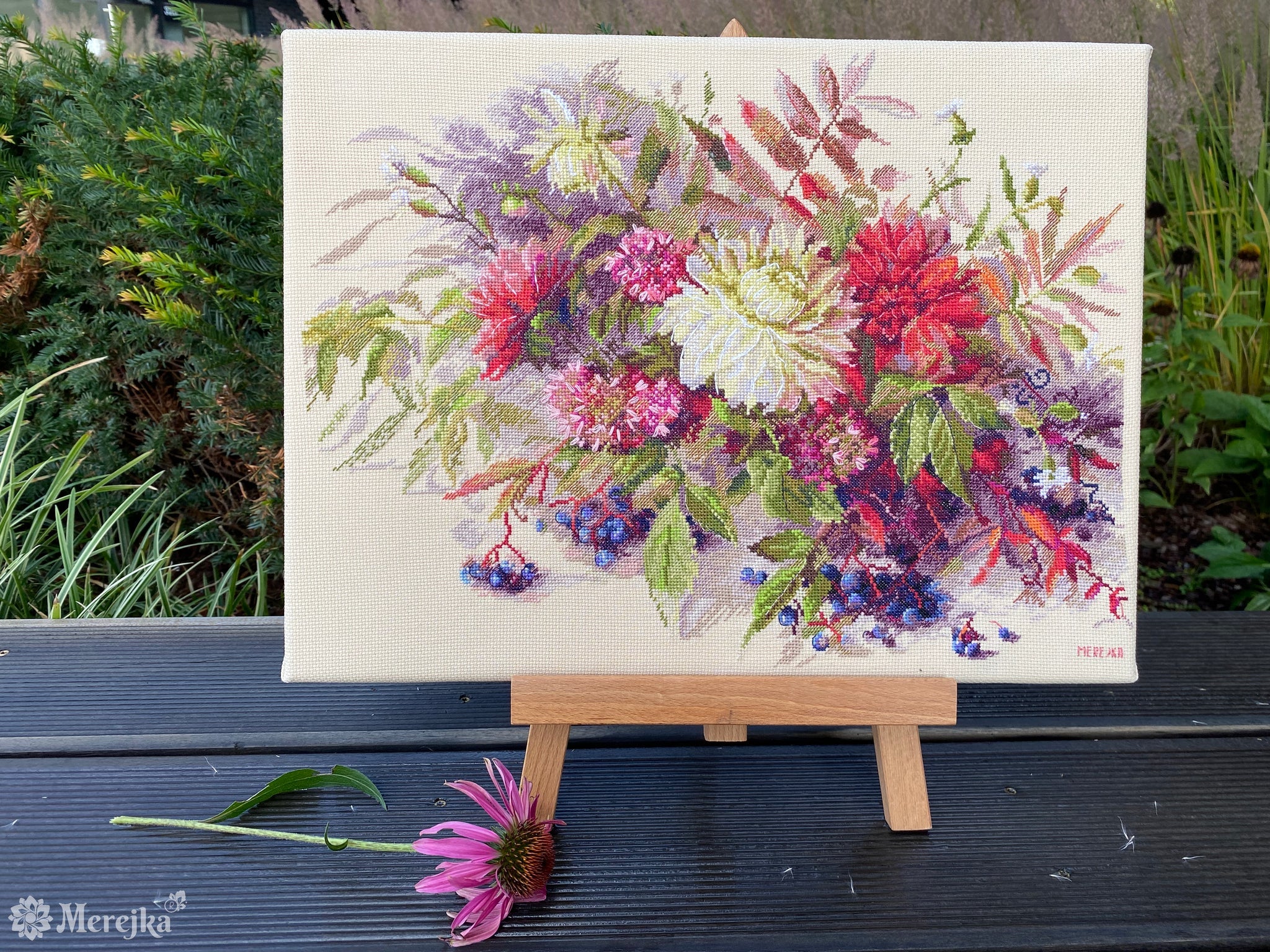 Cross Stitch Kit "Secrets of Autumn" - K-218 Merejka: A Masterpiece of Nature in Cross Stitch