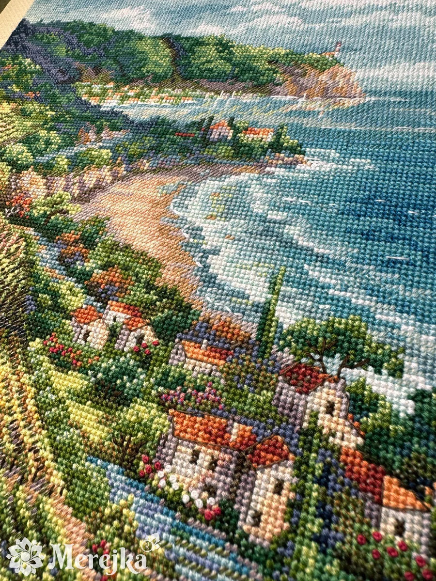 Kit de Punto de Cruz "Vista de la Costa" - Merejka K-226