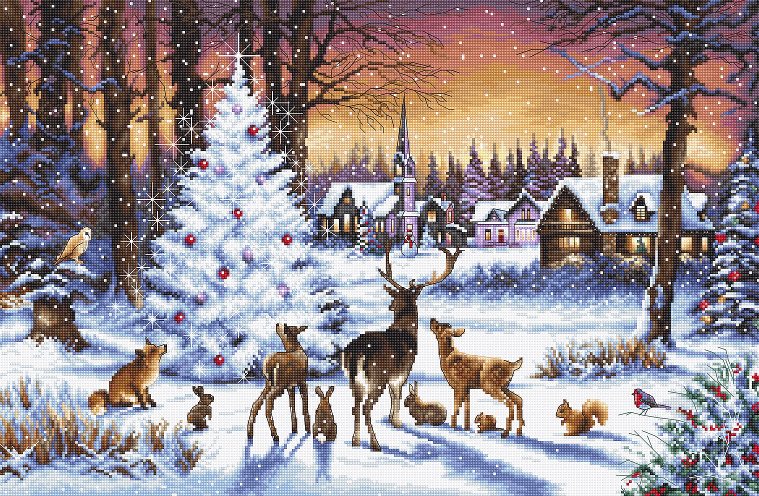 LETI 947 Christmas Wood - LETISTITCH - Cross Stitch Kit
