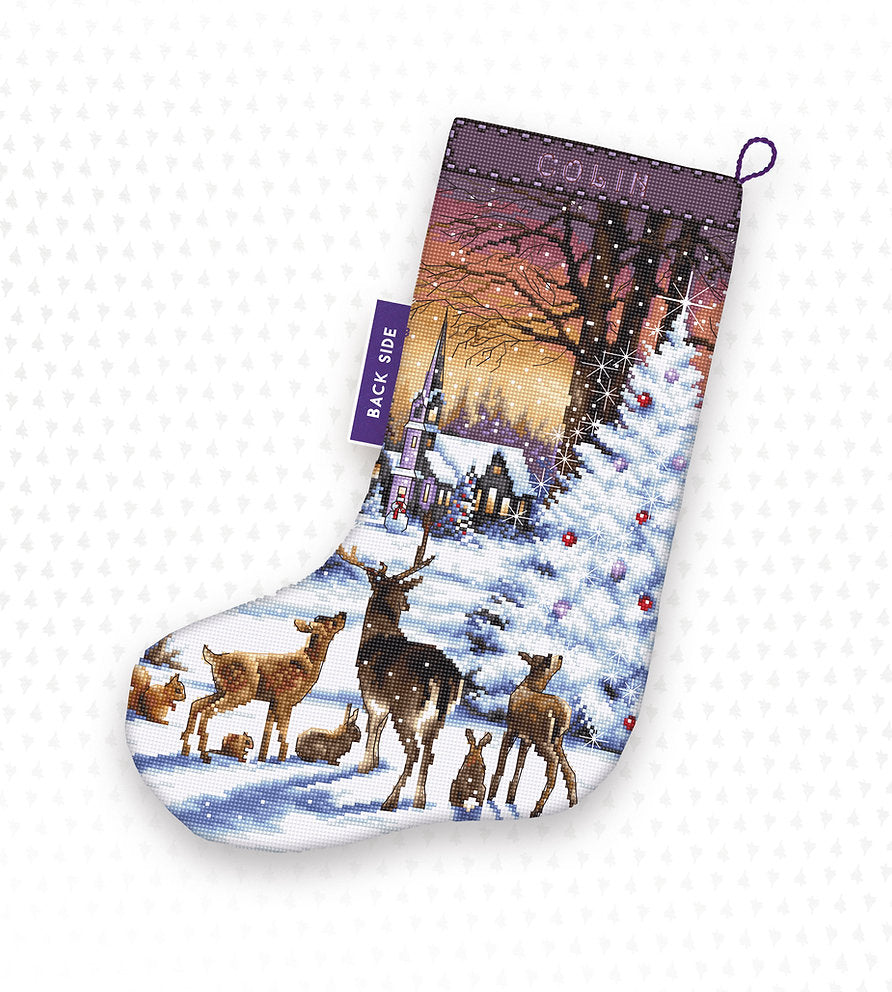 LETI 948 Christmas Wood - Christmas Stocking LETISTITCH
