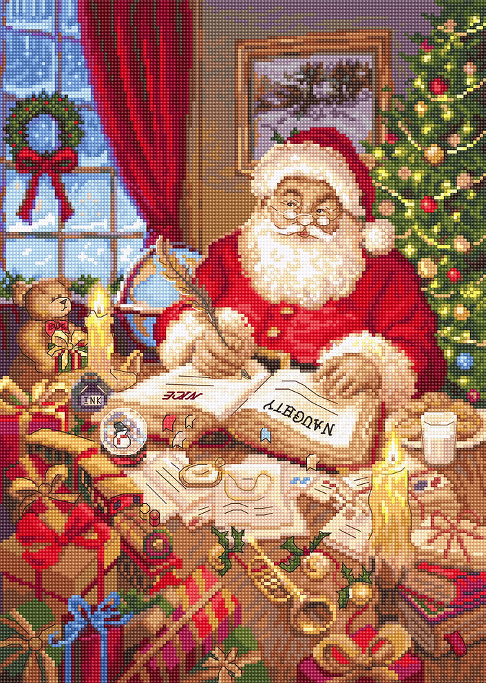 LETI 951 The Naughty and Nice List - LETISTITCH - Cross Stitch Kit