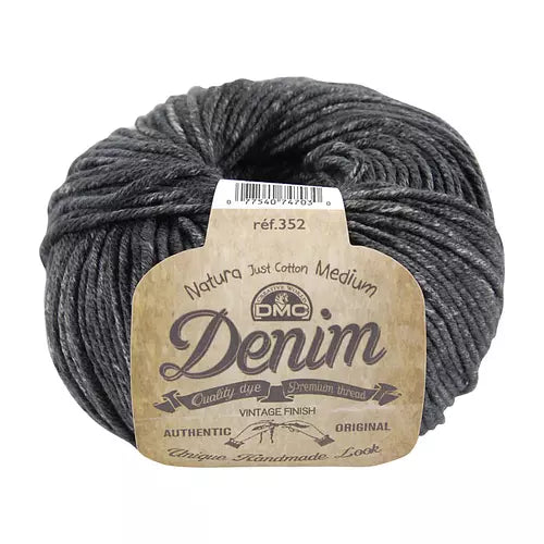 DMC Natura Medium Denim - Cotton Yarn with Cowboy Effect