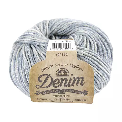 DMC Natura Medium Denim - Cotton Yarn with Cowboy Effect