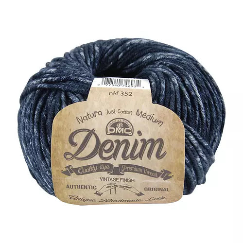DMC Natura Medium Denim - Cotton Yarn with Cowboy Effect