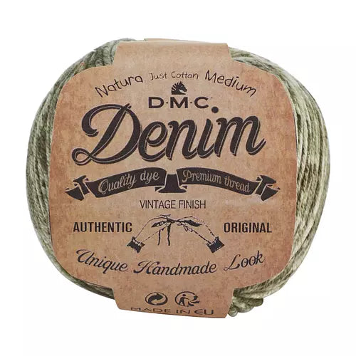 DMC Natura Medium Denim - Cotton Yarn with Cowboy Effect