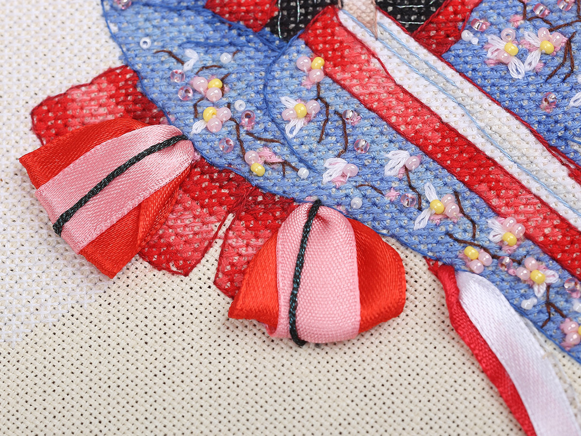 Kit de Punto de Cruz - Mujeres del Mundo: Japón - Panna Oro NM-7264