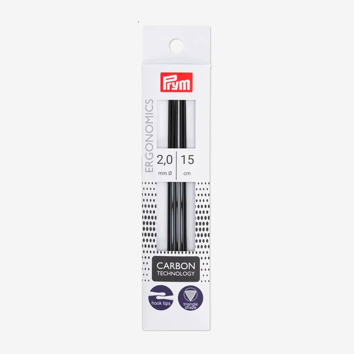 15 cm lange Doppelspitz-Stricknadeln mit Prym-Carbon-Technologie