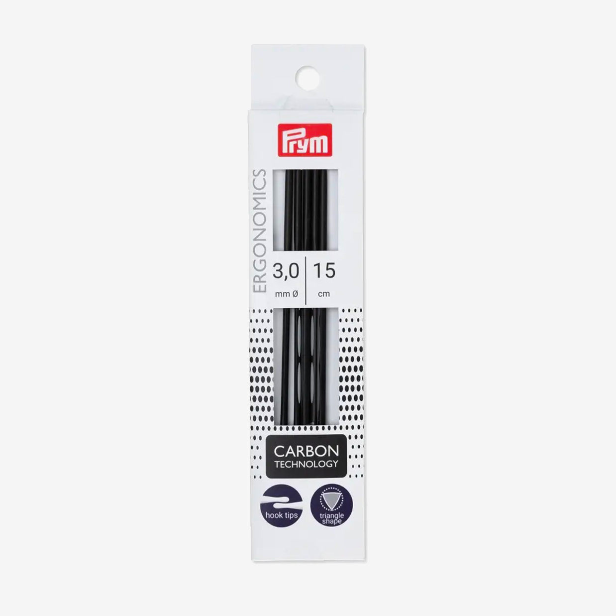 15 cm lange Doppelspitz-Stricknadeln mit Prym-Carbon-Technologie