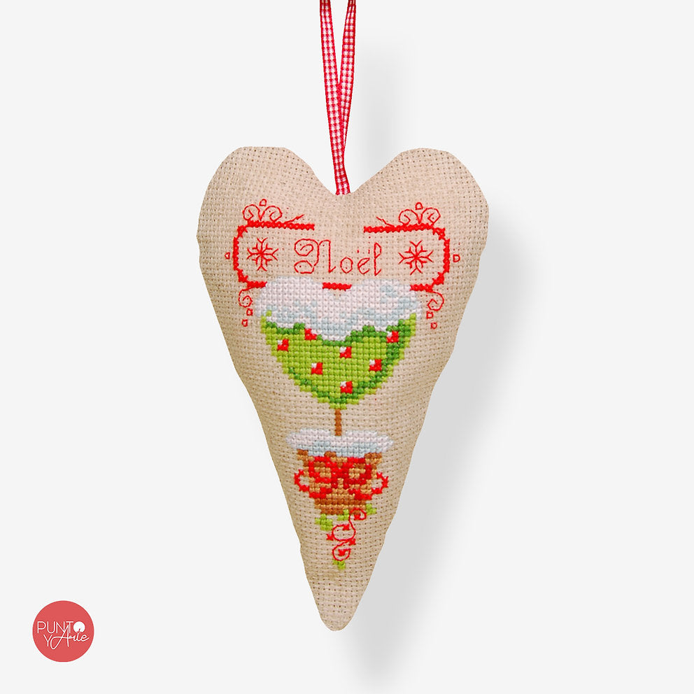 Corazón de Navidad - Vervaco - Kit de punto de cruz PN-0145783