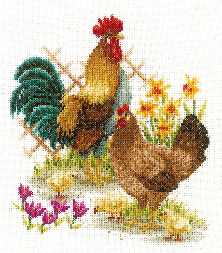 CHICKEN FAMILY - Vervaco - Kit de punto de cruz PN-0156469