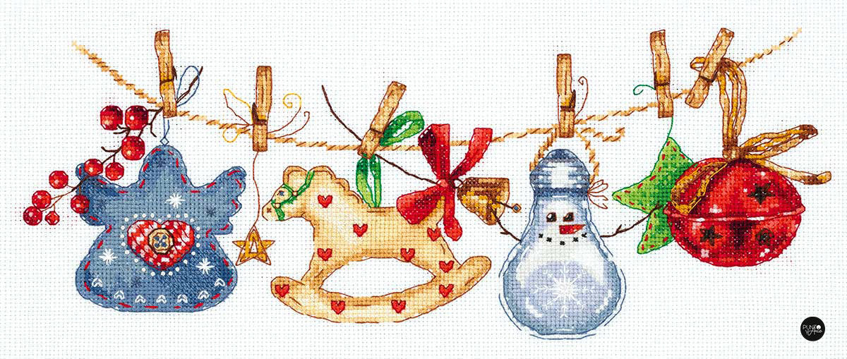 Guirnalda de navidad - Panna - Kit de punto de cruz PR-7085